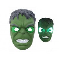 Hulk svítící maska zelená 