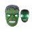 Hulk svítící maska zelená