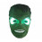 Hulk svítící maska zelená