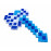 Svítící diamantová sekera se zvuky Minecraft 35cm