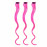 Vlnitý příčesek růžový se sponkou 35cm Pink curly extension 3ks