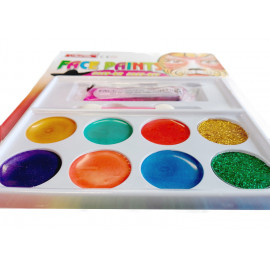 Dětská sada barev na obličej a tělo METALIC 10ks
