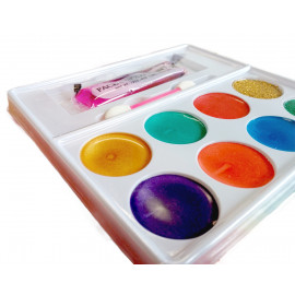 Dětská sada barev na obličej a tělo METALIC 10ks