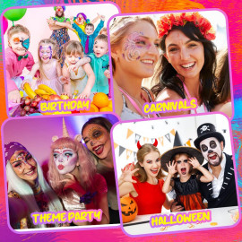 Velká sada barev na obličej a vlasy s doplňky Luxury 102ks