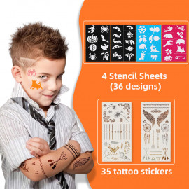 Velká sada barev na obličej a vlasy s doplňky Luxury 102ks