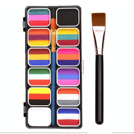 Velká sada trojitých barev na obličej s nálepkami a doplňky 35ks