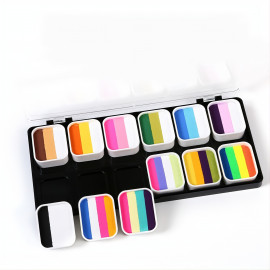 Velká sada trojitých barev na obličej s nálepkami a doplňky 35ks