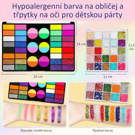 Maxi sada barev na tělo a obličej s doplňky Glamour 98ks