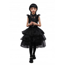 Dětský kostým Wednesday s parukou 122-134 L