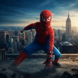 Dětský kostým Spiderman s vystřelovákem 98-110 S