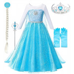 Dětský kostým ELSA star s doplňky 134-146 XL