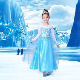 Dětský kostým ELSA star s doplňky 134-146 XL