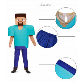 Dětský kostým Minecraft Steve 116-122 M