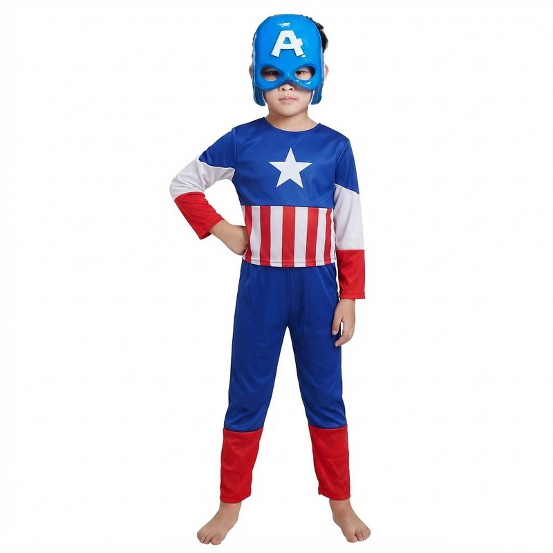 Dětský kostým Kapitán Amerika s maskou 98-104 S