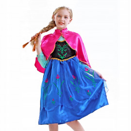 Dětský kostým ANNA Frozen s parukou 122-128 L