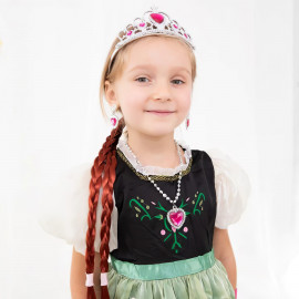 Dětský kostým ANNA Frozen s doplňky 122-128 L