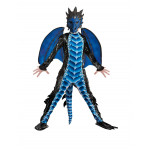 Dětský kostým Modrý drak s maskou 134-146 XL