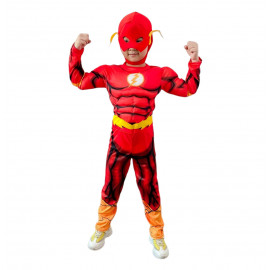 Dětský kostým Svalnatý Flash s maskou 110-122 M