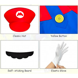 Dětský kostým Super Mario Mario 110-122 M Dětský kostým Super Mario Mario 110-122 M