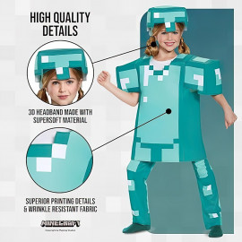 Dětský kostým Minecraft Steve diamantový 116-122 M Dětský kostým Minecraft Steve diamantový 116-122 M