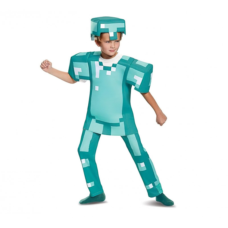 Dětský kostým Minecraft Steve diamantový 116-122 M