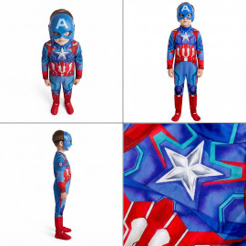 Dětský kostým Superhrdina Kapitán Amerika s maskou 110-122 M