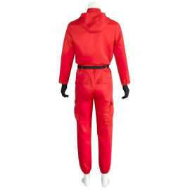 Kostým Squid game - Hra na oliheň Strážce s maskou a rukavicemi XL