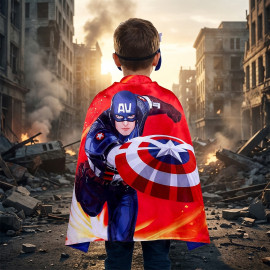 Dětský karnevalový převlek Superhrdina Kapitán Amerika 2v1