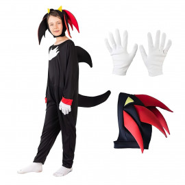 Dětský kostým Sonic Shadow s maskou a rukavicemi 104-110 S Dětský kostým Sonic Shadow s maskou a rukavicemi 104-110 S