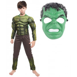 Dětský kostým Svalnatý Hulk s maskou 110-122 M