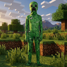 Dětský kostým Minecraft Creeper Premium s maskou 122-134 L