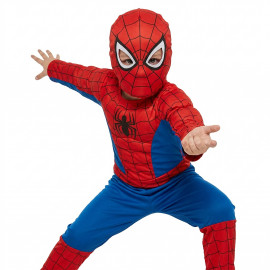 Dětský kostým Spiderman se svaly 110-122 M