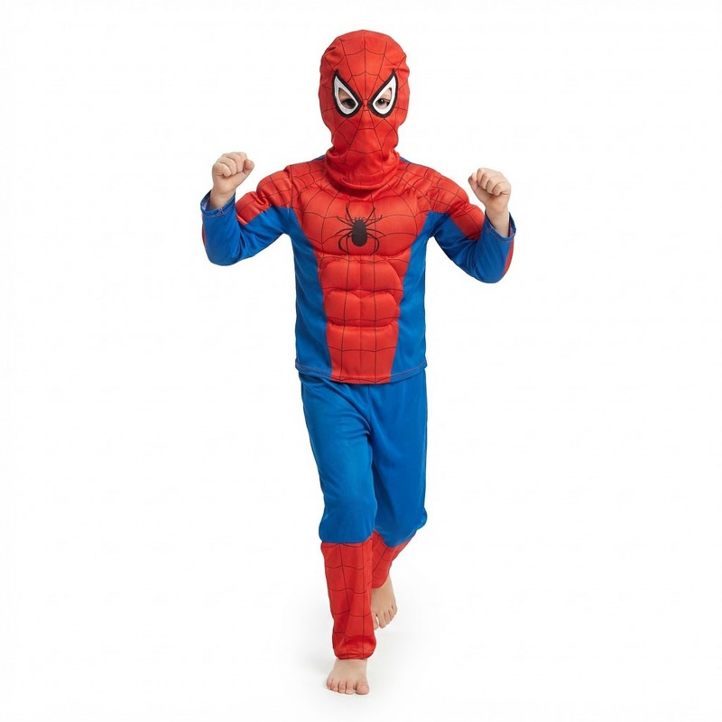 Dětský kostým Spiderman se svaly 110-122 M