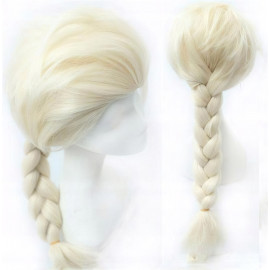 Elsa Frozen paruka s copánkem 60cm