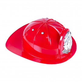 Hasičská stříkačka se zásobníkem a přilbou