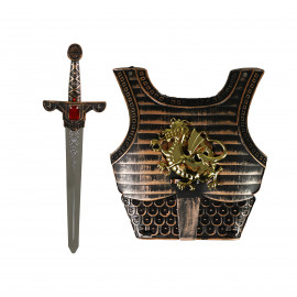 Rytířská sada se štítem a mečem se zvukem