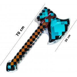 Diamantová sekera Minecraft 70 cm nafukovací