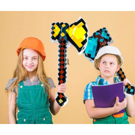 Diamantová sekera Minecraft 70 cm nafukovací