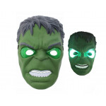 Hulk svítící maska zelená 