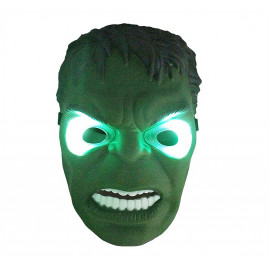 Hulk svítící maska zelená 