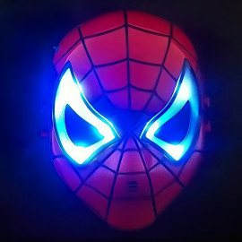 Spiderman svítící maska červená 