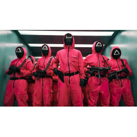 Squid game Hra na oliheň maska - dozorce