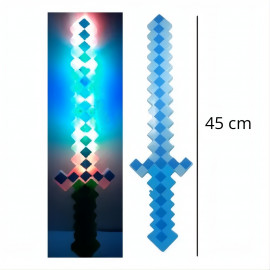 Svítící diamantový meč se zvuky Minecraft 45cm Svítící diamantový meč se zvuky Minecraft 45cm