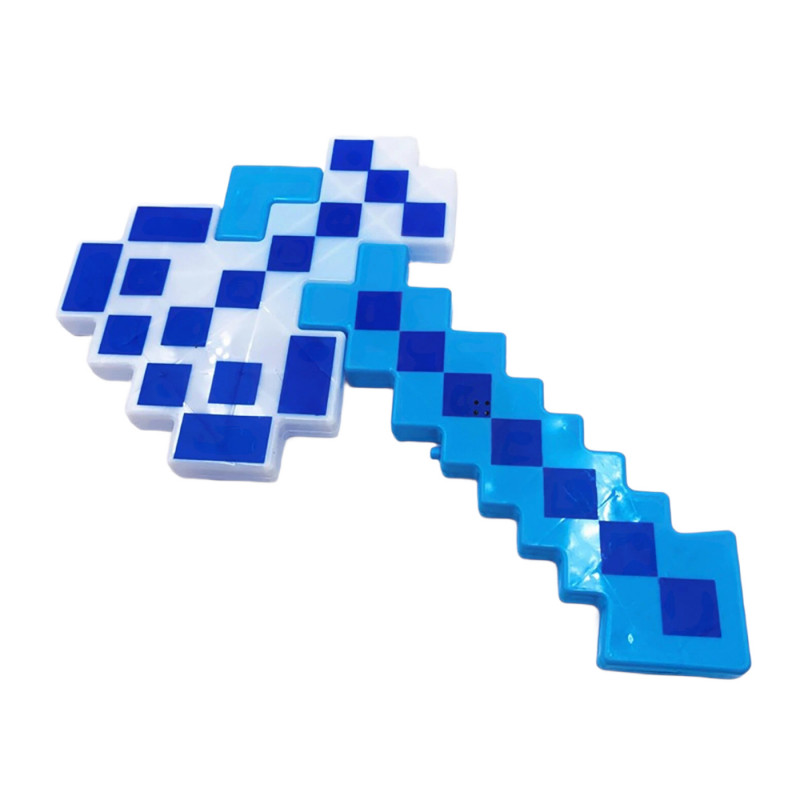 Svítící diamantová sekera se zvuky Minecraft 35cm