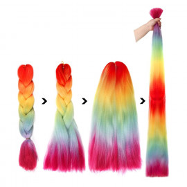 Pletený copánek Jumbo Rainbow 60cm