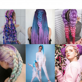 Pletený copánek Jumbo Unicorn 60cm