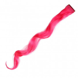Vlnitý příčesek růžový se sponkou 35cm Pink curly extension 3ks