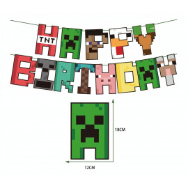 Velká narozeninová sada Minecraft Pixel 49ks