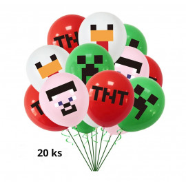 Velká narozeninová sada Minecraft Pixel 49ks