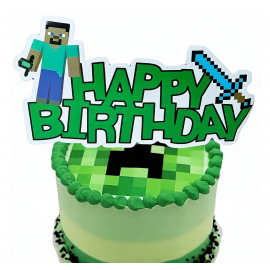 Velká narozeninová sada Minecraft Pixel 49ks